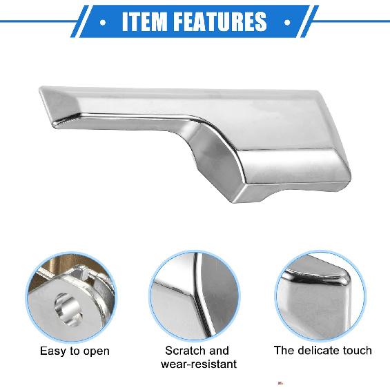 Automotive Left Driver Side Interior Door Handle Compatible for Ford Expedition 2007-2017, Durable Plastic Silver Tone
