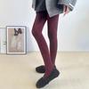 Baumwolle Damen Strumpfhose Herbst und Winter Dessous Schlanke Strümpfe Strumpfhose Damen Retro Raute Japanisch Einfarbig Enge Strumpfhose