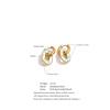 Eetit Stainless Steel Geometric Drop Hoop Earrings 18K Golden PVD Plated Stylish Unique Daily Jewelry Waterproof