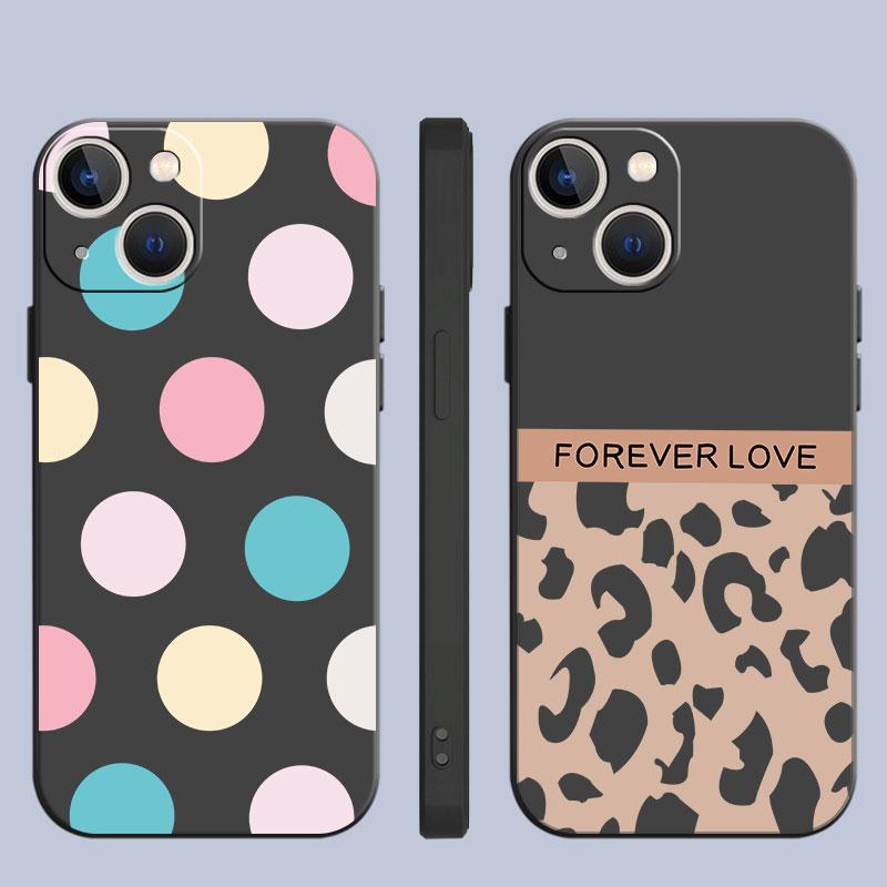 Case For Apple iPhone 14 13 11 12 Pro 7 XR X XS Max 8 Plus 6 6S SE 2022 13Pro Black Soft Phone Funda Smiley Face Stripes