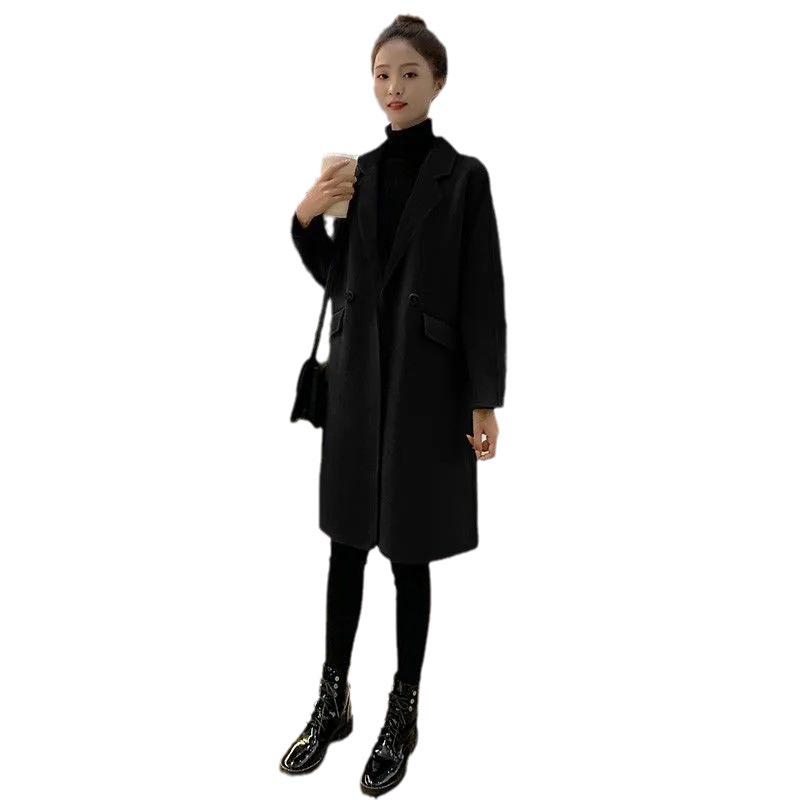 2023 Women's Trendy Korean-style Loose Camel Wool Coat for Autumn/Winter