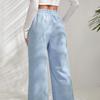 2026 New High-Waist Corduroy Pants, Women's Split Hem & Color Block Casual Trousers for Autumn Winter