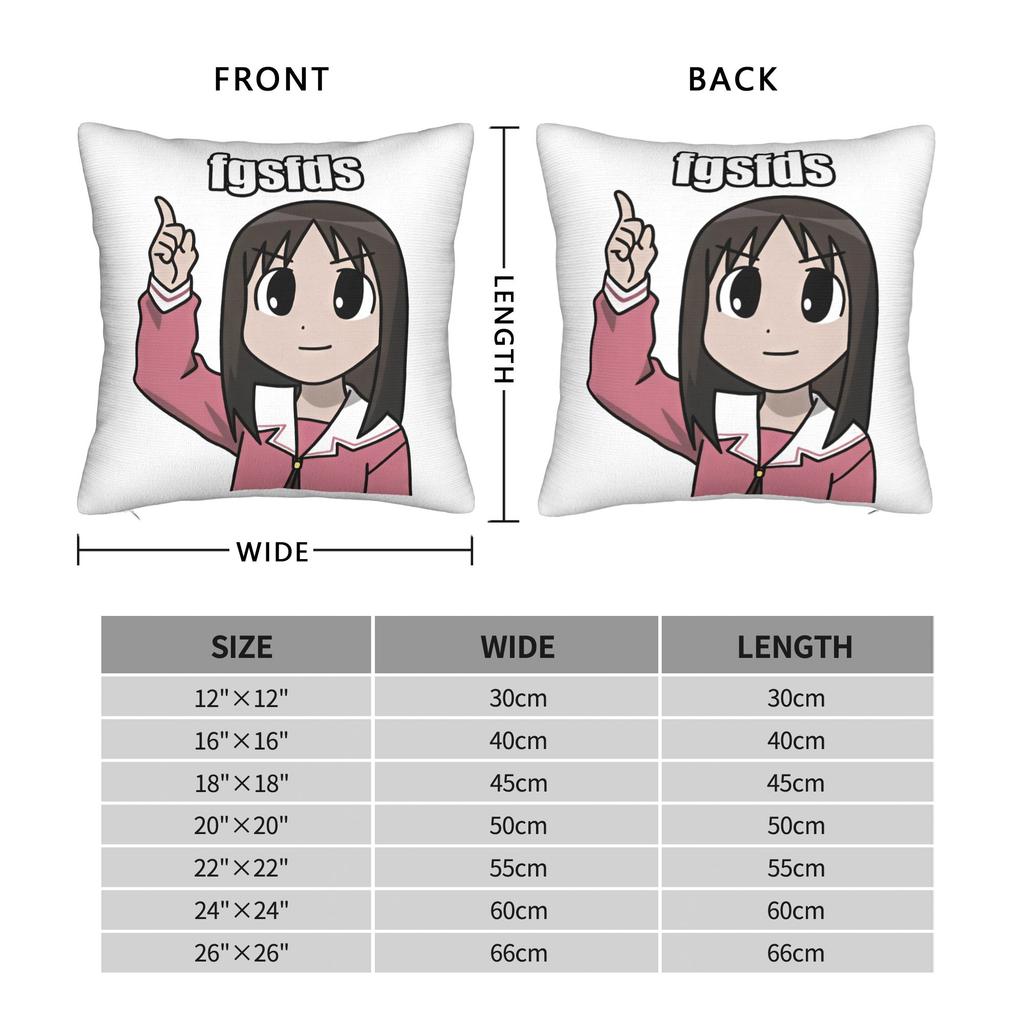 Azumanga Daioh Character Pillow Case Fashion Pillow Cover Square Pillowcases For Office Car Home Decor