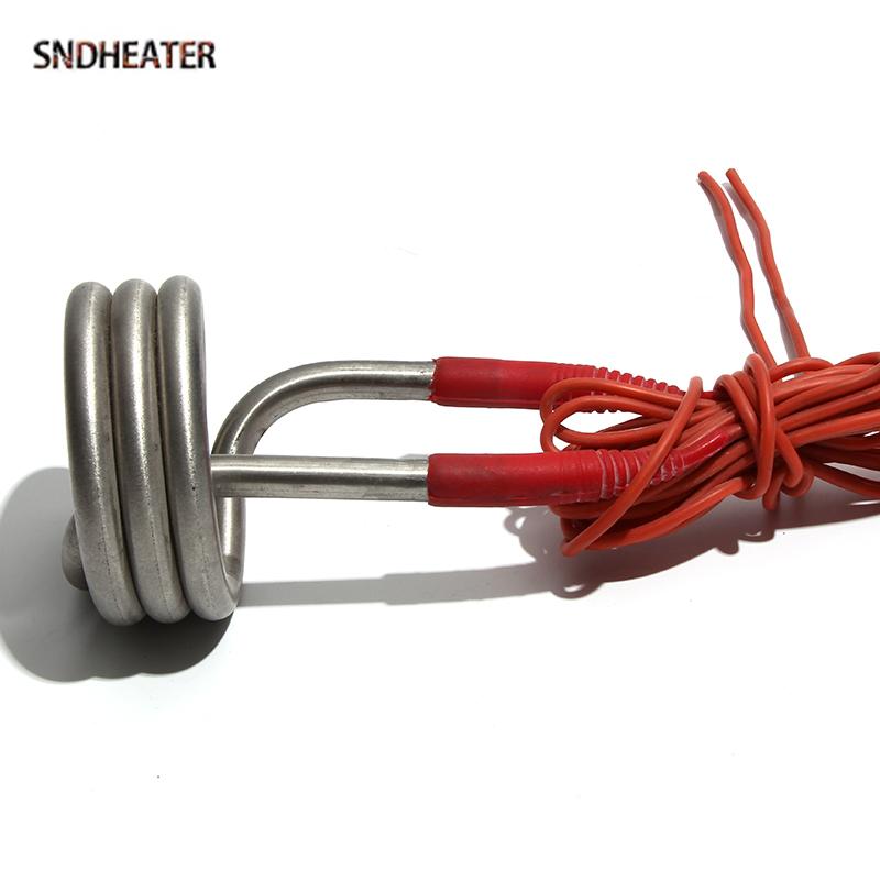 SNDHEATER 220V/380V Electric Circular Water Distilling Heater 2.5KW/3KW/4.5KW Spiral Boiling Heating Element 80*140mm for Bucket