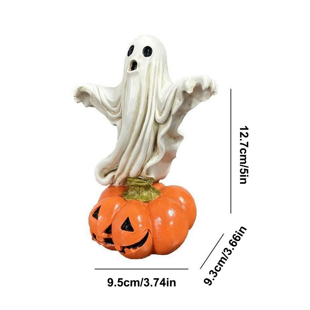 Cute Ghost Statue Resin Crafts Small Ornaments Halloween Creative Ghost Decorations Suitable For Home Garden Decoration Gift