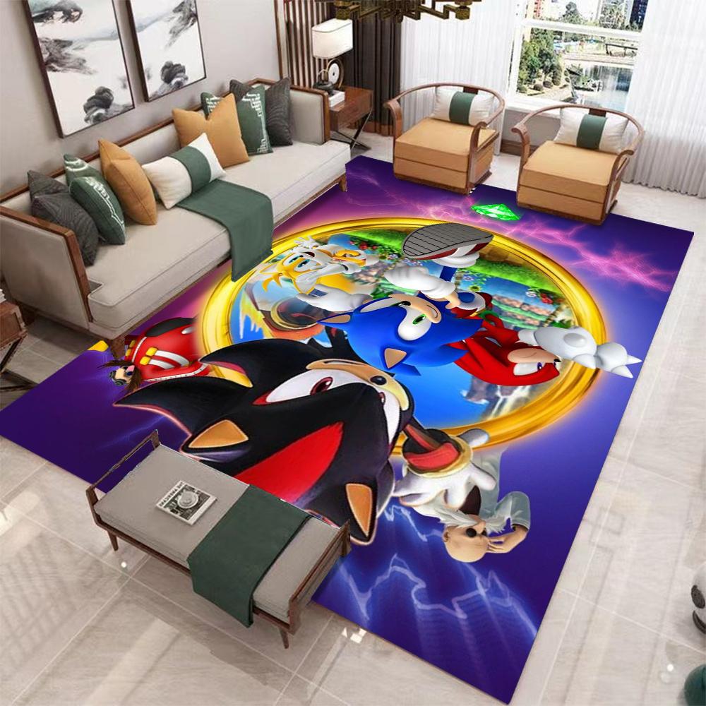 S-Sonic Anime Characters Carpet for Living Room Home Sofa Decoration,Children Game Large Decor Floor Mat Yoga Mat Large Carpet