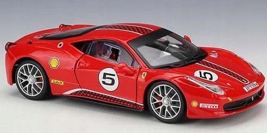 Ferrari 458 challenge #5 red model bburago 26302