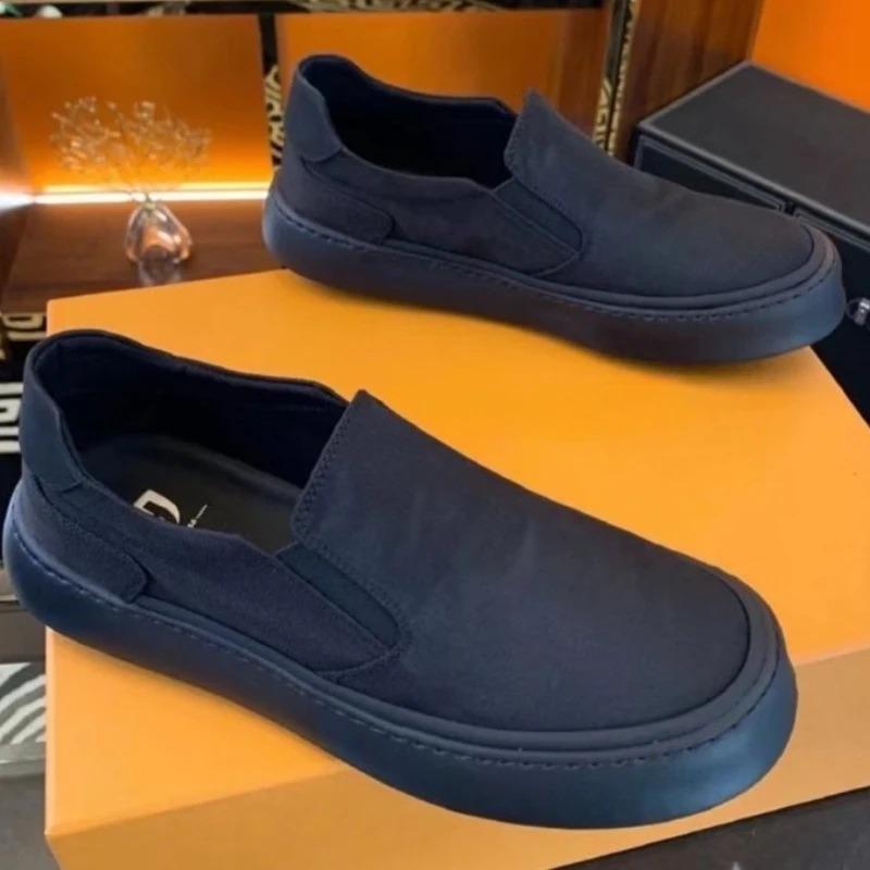 2026 New Men's Shoes Ice Silk Mens Loafers Fashion Sneakers Platform Soled Men's Trendy Versatile Casual Breathable Board Shoes