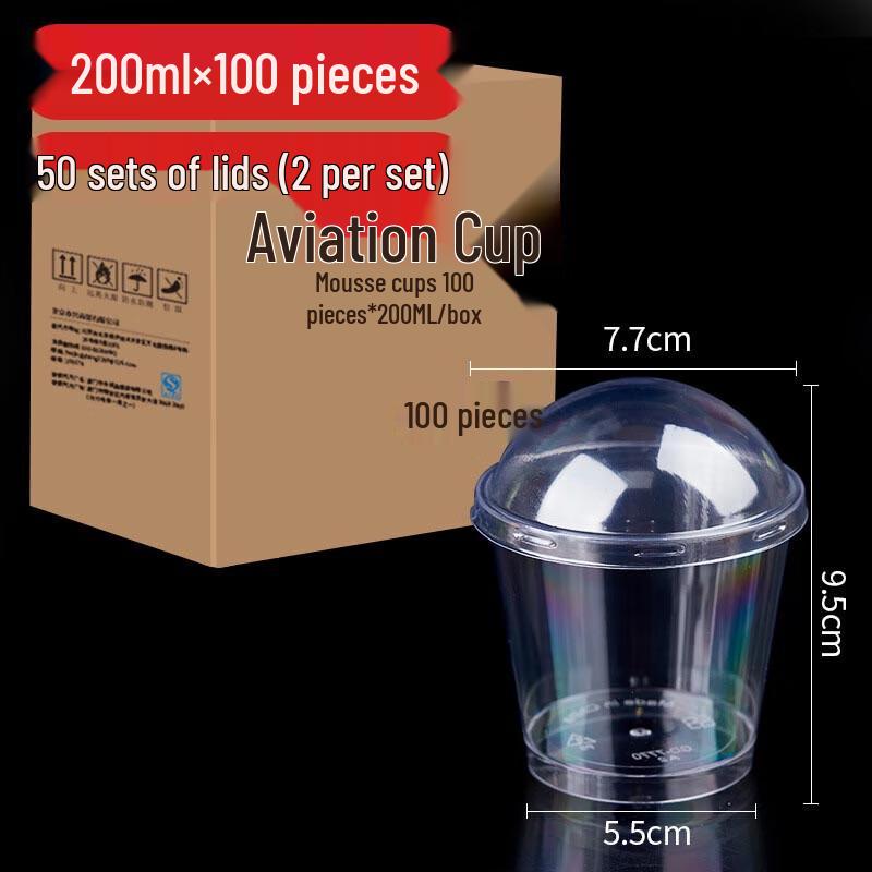 

YouAo 200ml Thickened Disposable Mousse & Pudding Cups (100 Count)