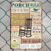 **Vintage Farmhouse Porch Aluminum Sign Waterproof Wall Decor Kitchen Garden Plaque**