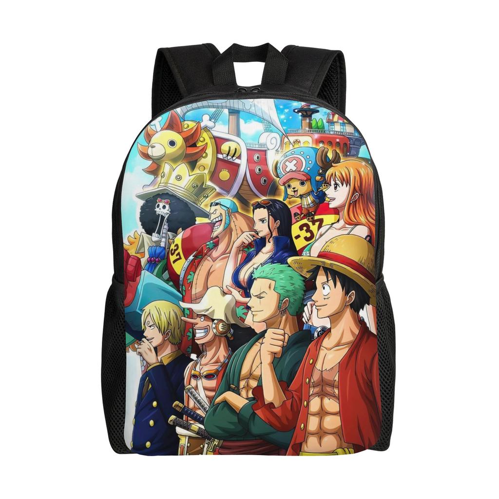 One Piece Casual Backpack Sports Student Hiking Travel Luffy Zoro Sanji Daypack for Men Women College Shoulder Bag