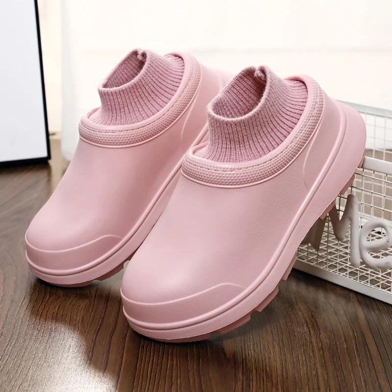 Zimní Kožešinový Hotelová Kuchyně Pánské Dámské Protiskluzové Vodotěsné Odolné proti Oleji Pracovní Bavlněné Kuchař Šéfkuchař Zahrada Plážové Boty Plus Size 36~45