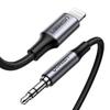 Audio Cable Aux for iPhone MFi Lightning - 3.5 Mm Mini Jack 1m Gray