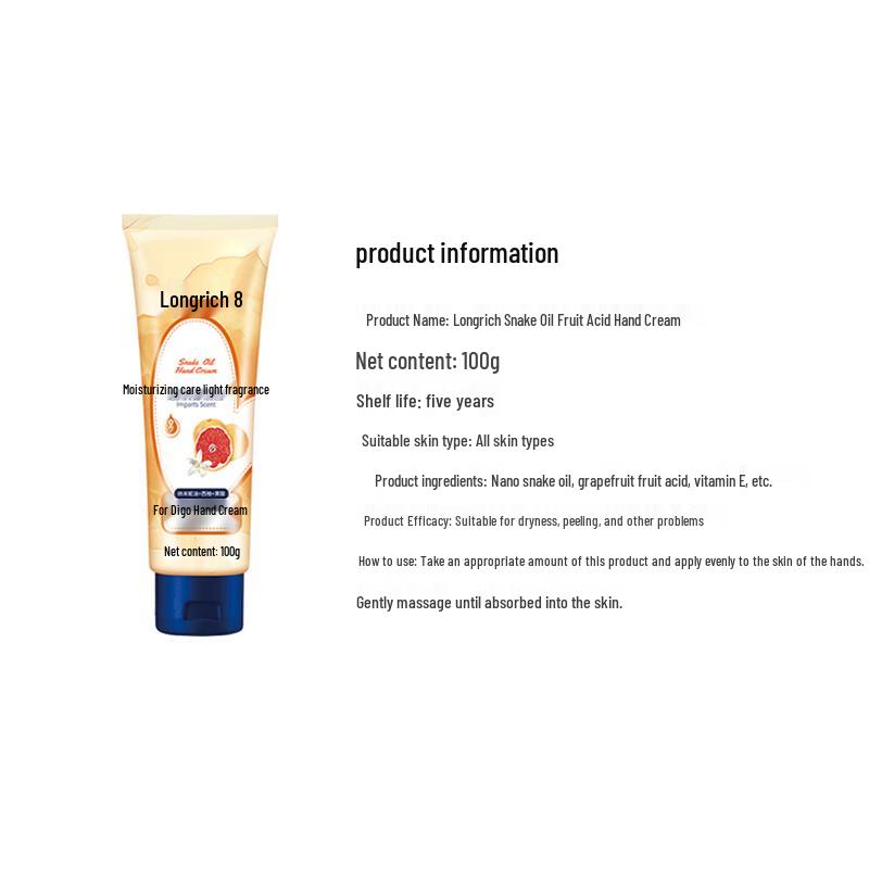 Longliqi Snake Oil Fruit Acid Hand Cream