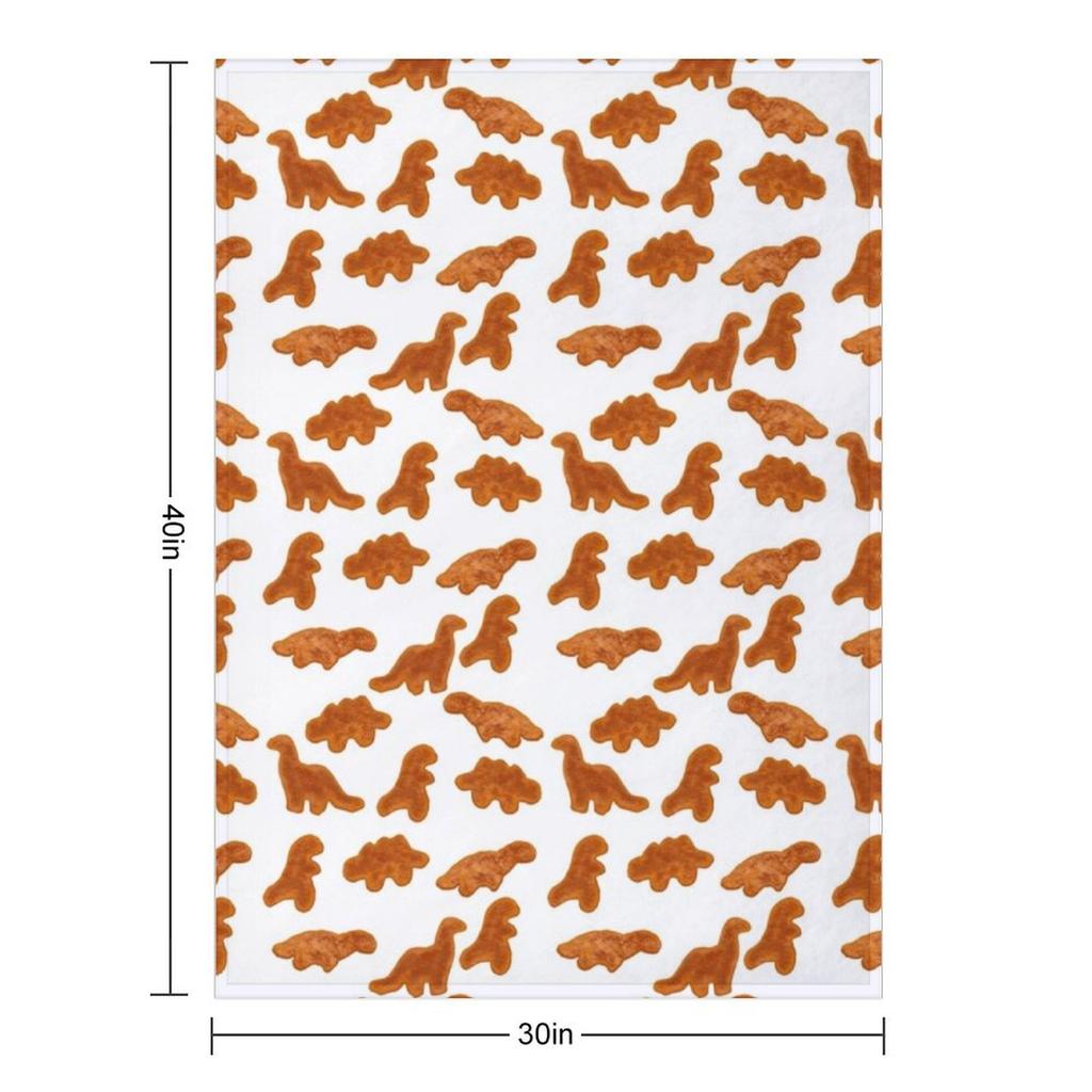 Dinosaur chicken nuggets Throw Blanket for babies For Sofa Thin Flannel Bed linens Blankets