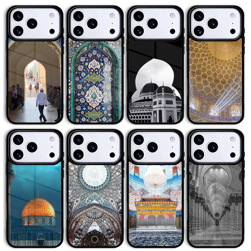 Arabic Muslim Mosque Building Mobile Phone Case for IPhone 17 AIR 16pro Max 15 14 13 12 11 Bumper Cover