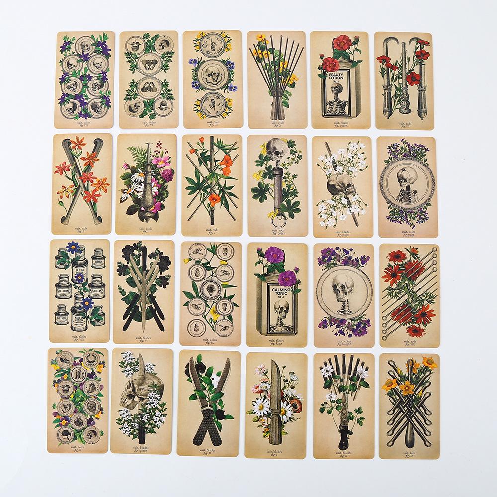 Baraja de Tarot Dorado con Caja de Hierro e Instrucciones