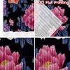 2D FLAT PRINTING 2pcs Curtains (Without Rod) Floral Elegance on Black (3) April Fools is Day Festival Creative Curtains