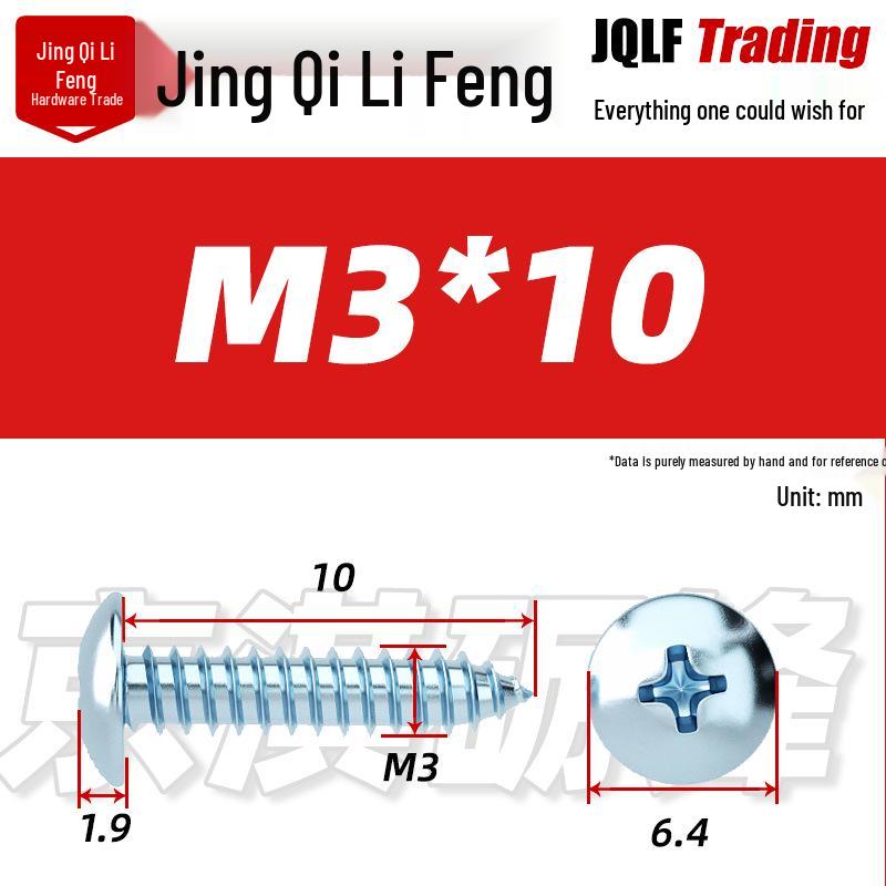 

Electroplated Zinc Phillips Wood Screws - M3 M4 M5 M6 Large Flat Head Self-Tapping Nails