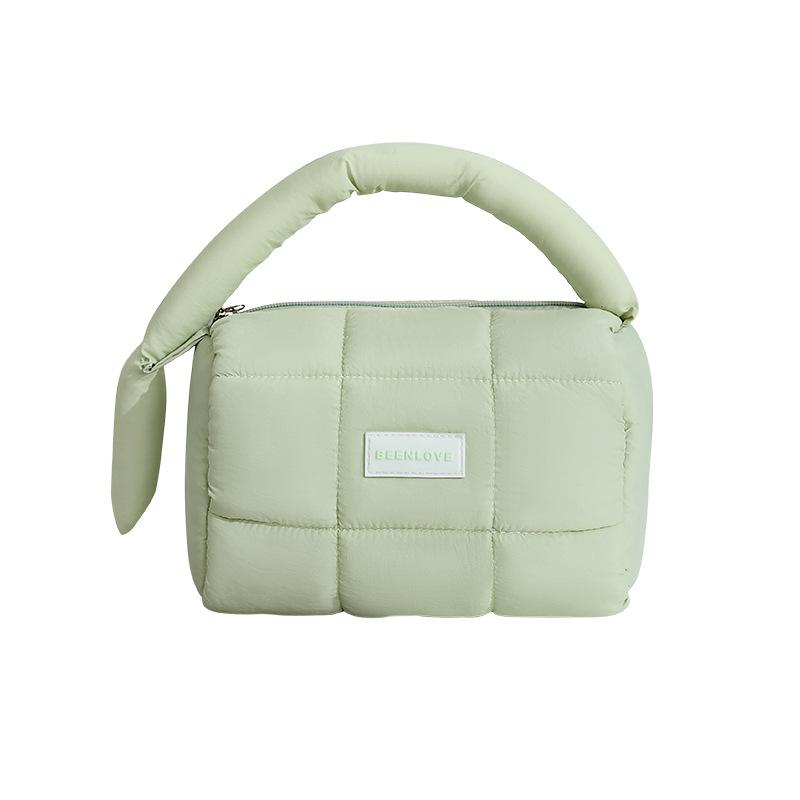 Puff Portable Storage Bag, Candy Color, Cotton Filling, Cosmetics Storage Bag, Makeup Bag, Large Capacity, High-end Feel
