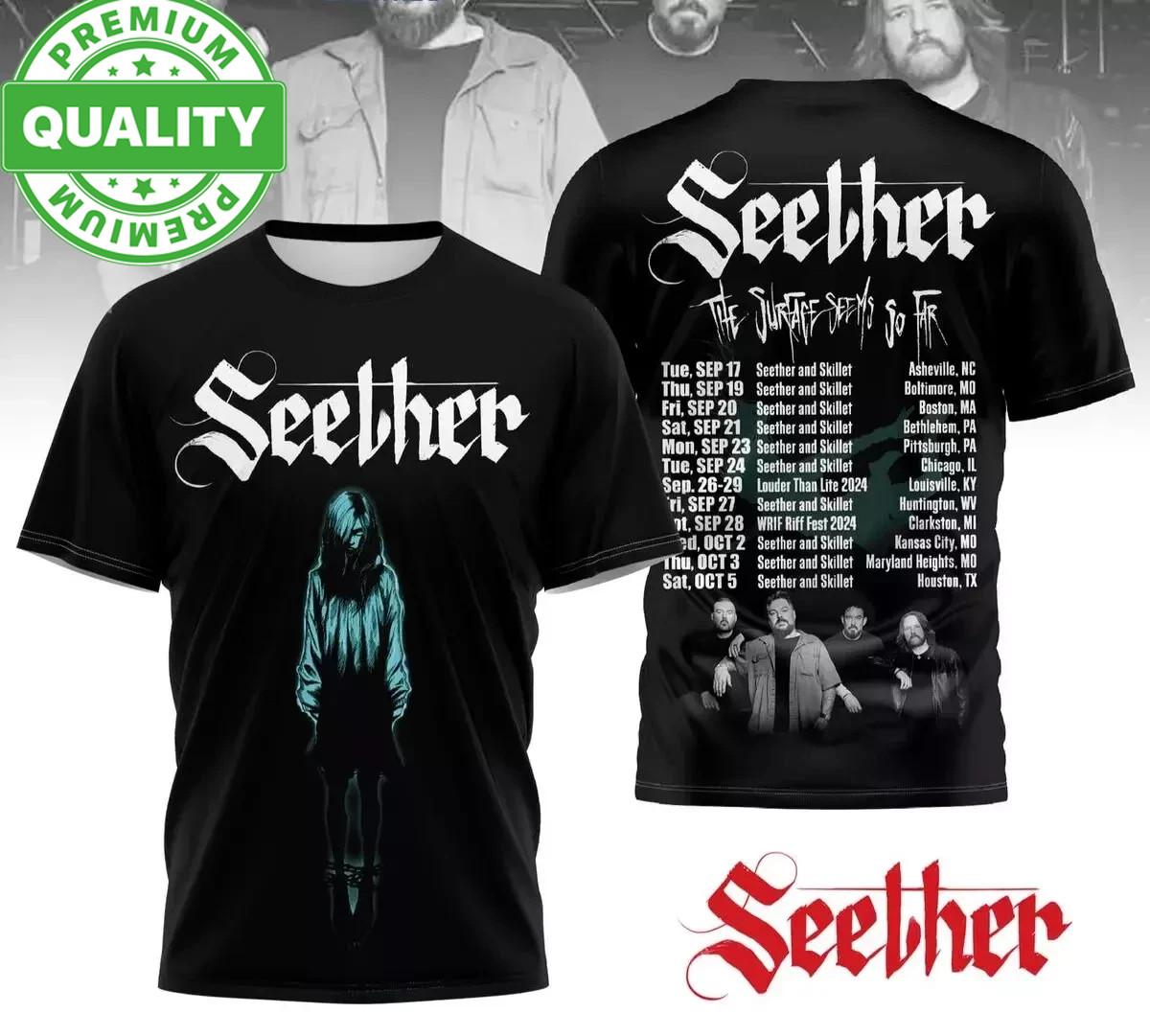 Seether Band - The Surface Seems So Far Tour 3D AOP Shirt Unisex S-5XL 1V0419 XXL