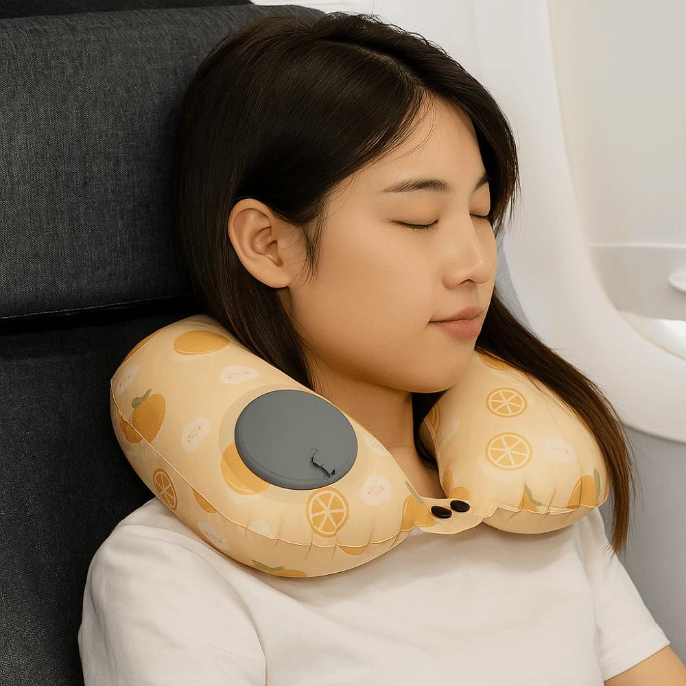 

Cooling U-Shape Neck Pillow Cartoon Neck Guard Pillow Gift Neckrest Pad Men Women зелений