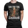 Vintage Tung Tung Tung Sahur Italian Brainrot Meme T-Shirts Men Round Collar Pure Cotton T Shirts Short Sleeve Tees Clothing
