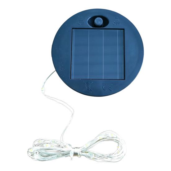 Solar-Einmachglasdeckel mit Licht, Outdoor-Glasflaschen-Solarleuchte mit LED-Lichterkette, Wasserdichtes Ladezubehör für Garten, Terrasse, Camping