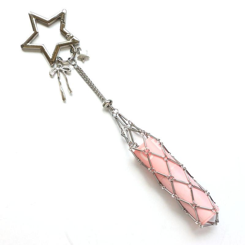 Stainless Steel Mesh Bag Pendant: Hand Cream Lipstick Chain Keychain
