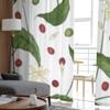 Natural Coffea Or Coffee Tree Leaves Chiffon Sheer Curtains for Living Room Bedroom Window Curtain Voiles Tulle Cortinas