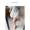 Hot Style Elastic Pocket Fluffy Flower Bud Skirt New Summer High Waist Lantern Black and White Pants Short Skirt