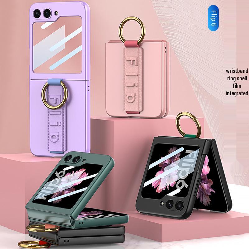 Samsung Flip6 Case: Ultra-Thin, Drop-Proof with Finger Ring & Wrist Strap