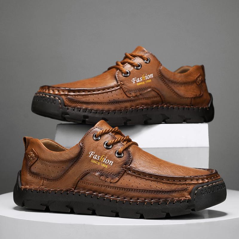 Fashion Adults Men's Casual Leather Shoes Non-Slip Summer Men's Sneakers Original Comfortable ManHiking Shoes on Sale Treking Footwear