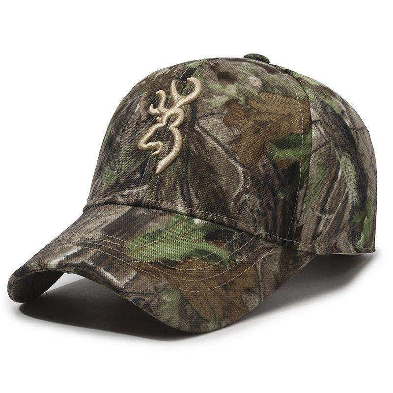 Outdoor camouflage cap, essential for fishing and sun protection, trendy sunshade baseball cap Trendy Jungle Leaf Camo Baseball Cap Adjustable армия зеленый