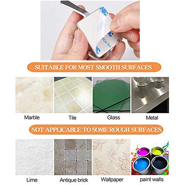 Self-Adhesive Towel Hooks Heavy Duty Stainless Steel Bathroom Hook for Robe Coat Hat