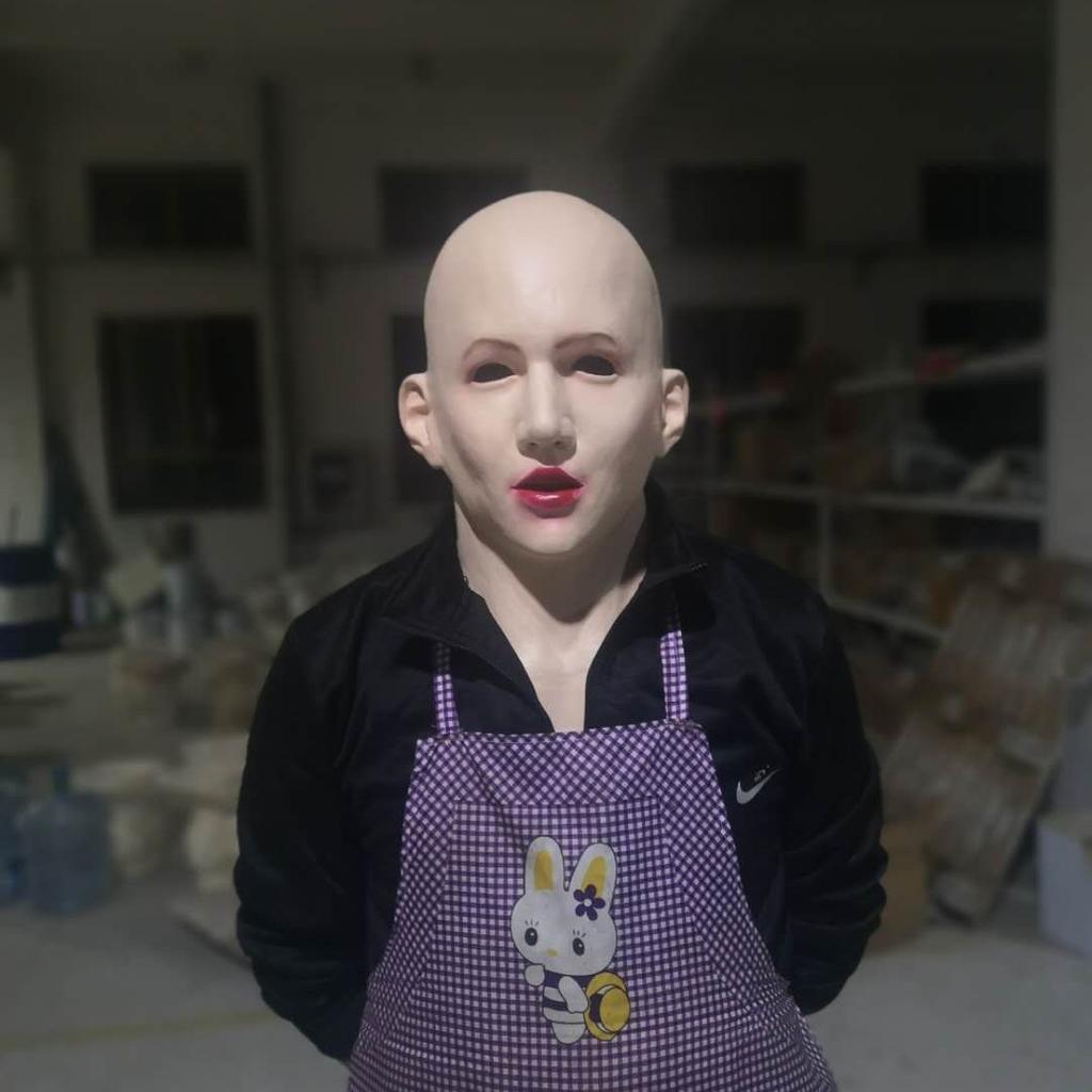 Halloween New Arrivals: Latex Granny Mask Headgear Old woman, bald man, mask