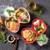 Japanese style ceramic tableware, sashimi plate, salad plate, two grid ceramic strawberry plate dinner set plates and dishes