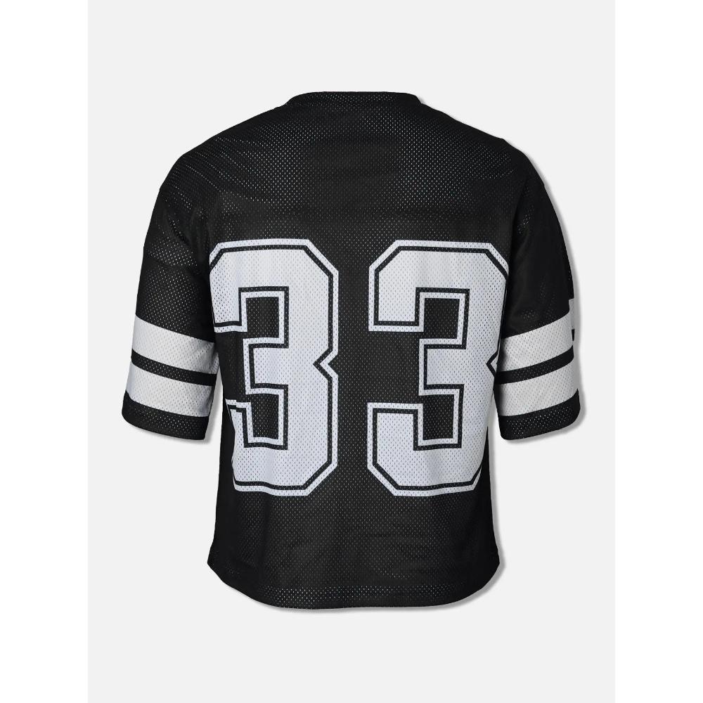 NO.33 Jersey Shirts Mesh Number Graphic Crew Neck Short Sleeve Streetwear Tee Tops