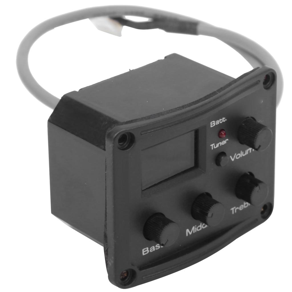 Ukulele Pickup EQ Color Tuner with LED Display Electric Box 3‑Segment Equalizer Musical