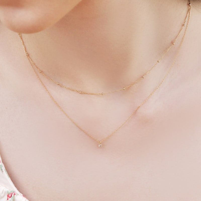 ENGBROX glare cubic layered necklace
