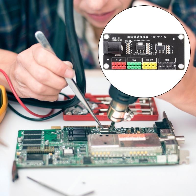 Multi Output Power Supply Module 12V to 3.3V 5V 12V Conversion Multi Electricity Conversion Low Power Module Replacement