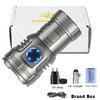 High Power Led Mini Flashlight Usb Rechargeable With 8 * Xpg Beads Tail Magnet Clip Torch Waterproof Portable Lighting