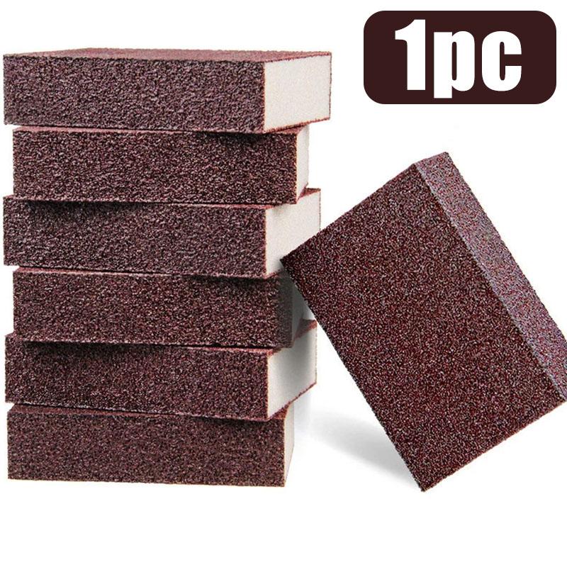 1/50Pcs Rust Remove Sponge Carborundum Eraser Household Cleaning Brush Descaling Scouring Sponges Rub Cooktop Pot Kitchen Tools