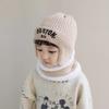 BOSTON Embroidery Scarf Hat Set Warm Ear Protection Hat New Neck Warmer  Autumn and Winter