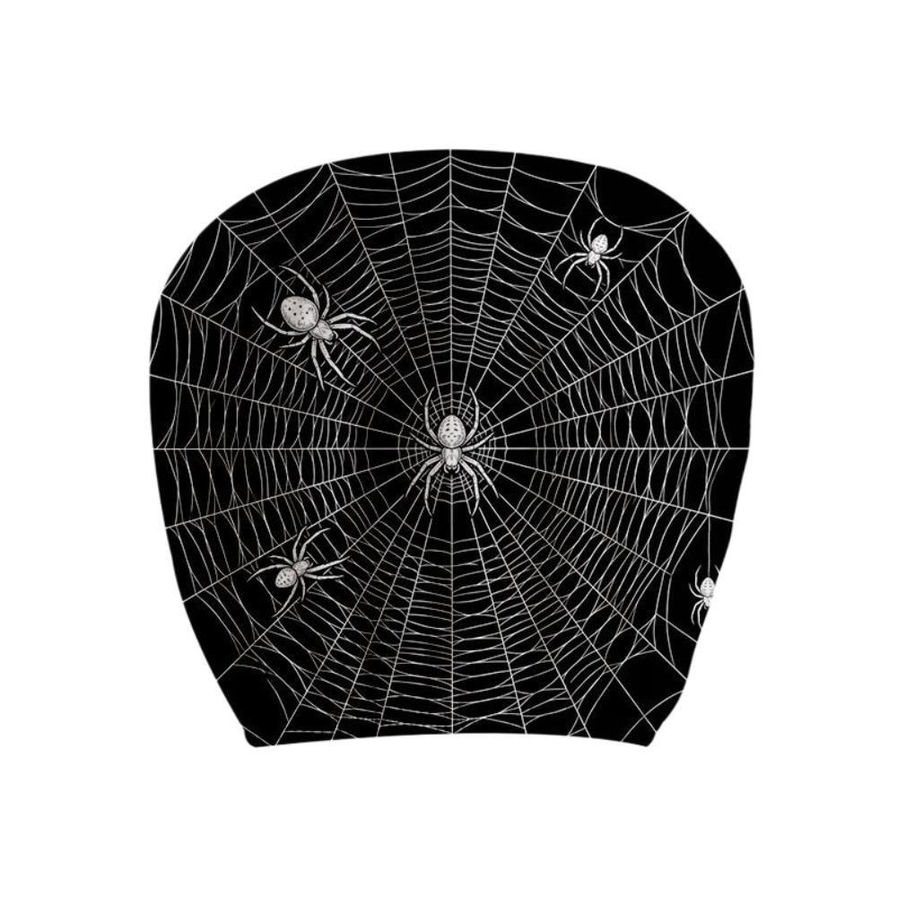 2PCS Cool Decorations Car Pillowcase Spider Web Car Seat Headcover Gift for Car Lover