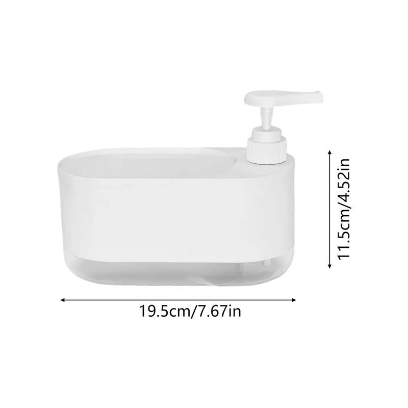 Soap Dispenser With Sponge Holder Shampoo Dispenser Soap Pump Container Storage Organizer Holder For Home Bathroom Kitchen