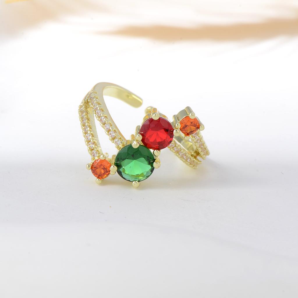 Open Ring Christmas Exaggerated Heavy-duty Adjustable Ring