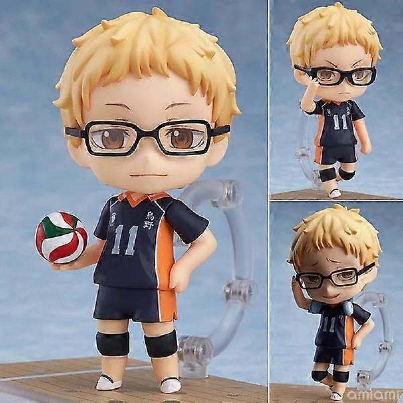 Q-Version Ton Volleyball Junge Oikawa Toru Hinata Shoyo Kageyama Tobio bewegliche Gesichtswechselnde Figur Ornamente