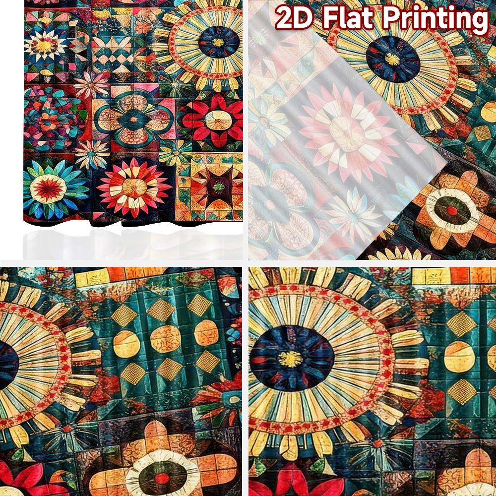 2D flat Photography Backdrop Photography Banner Colorful Geometric Shapes 100% Polyester Vibrant Reunion for Bedroom