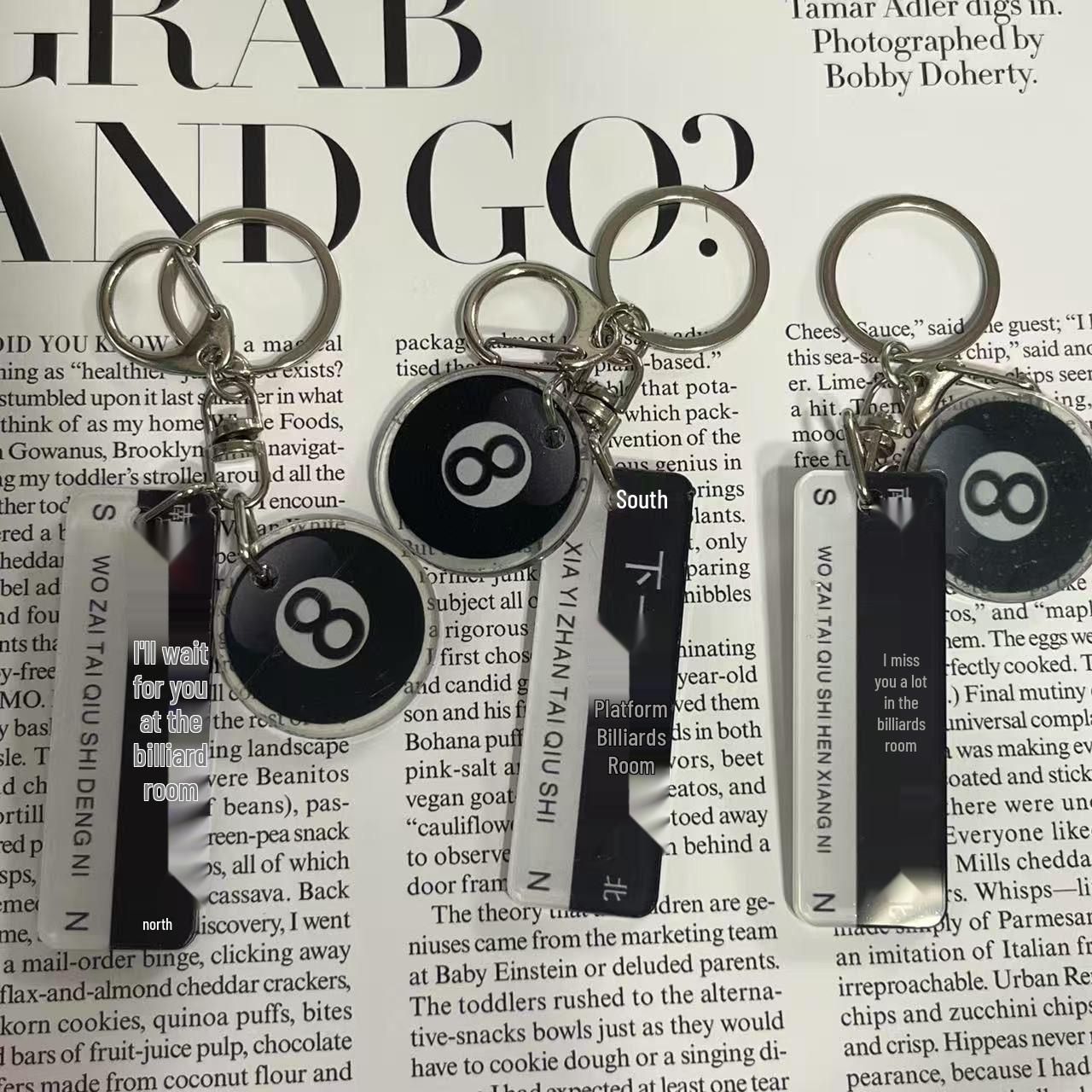 

Next Station Billiards Black Eight Pool Table Keychain – Creative Gift for Pool Enthusiasts